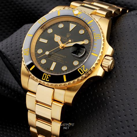 yellow gold rolex submariner replica|rolex submariner all black.